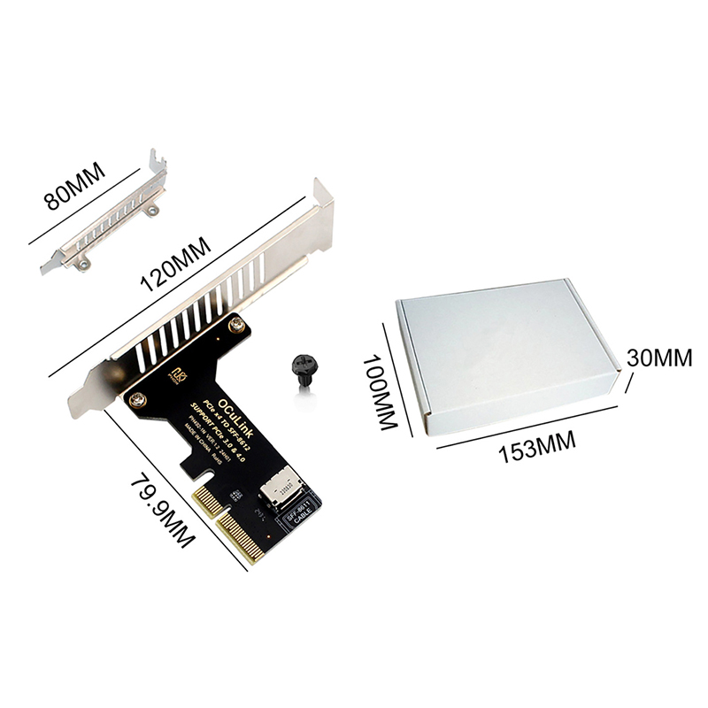 PCIe 4.0 X16 naar 1/4 poort Oc - Oculink Egpu Dock Graphics Card recensie en prijs